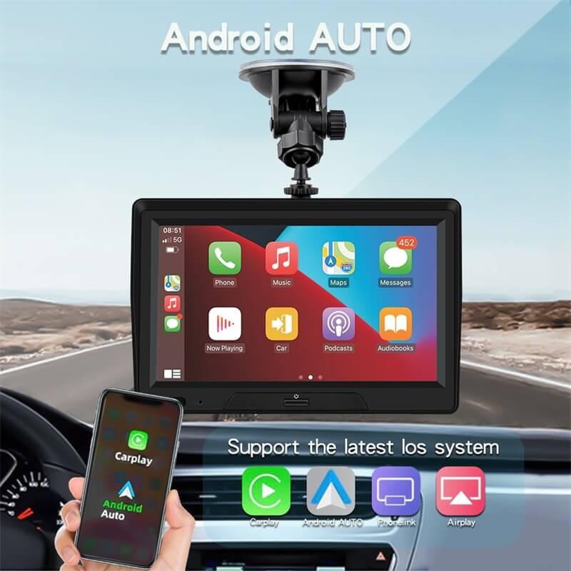 7inch dual dashcam with wireless carplay